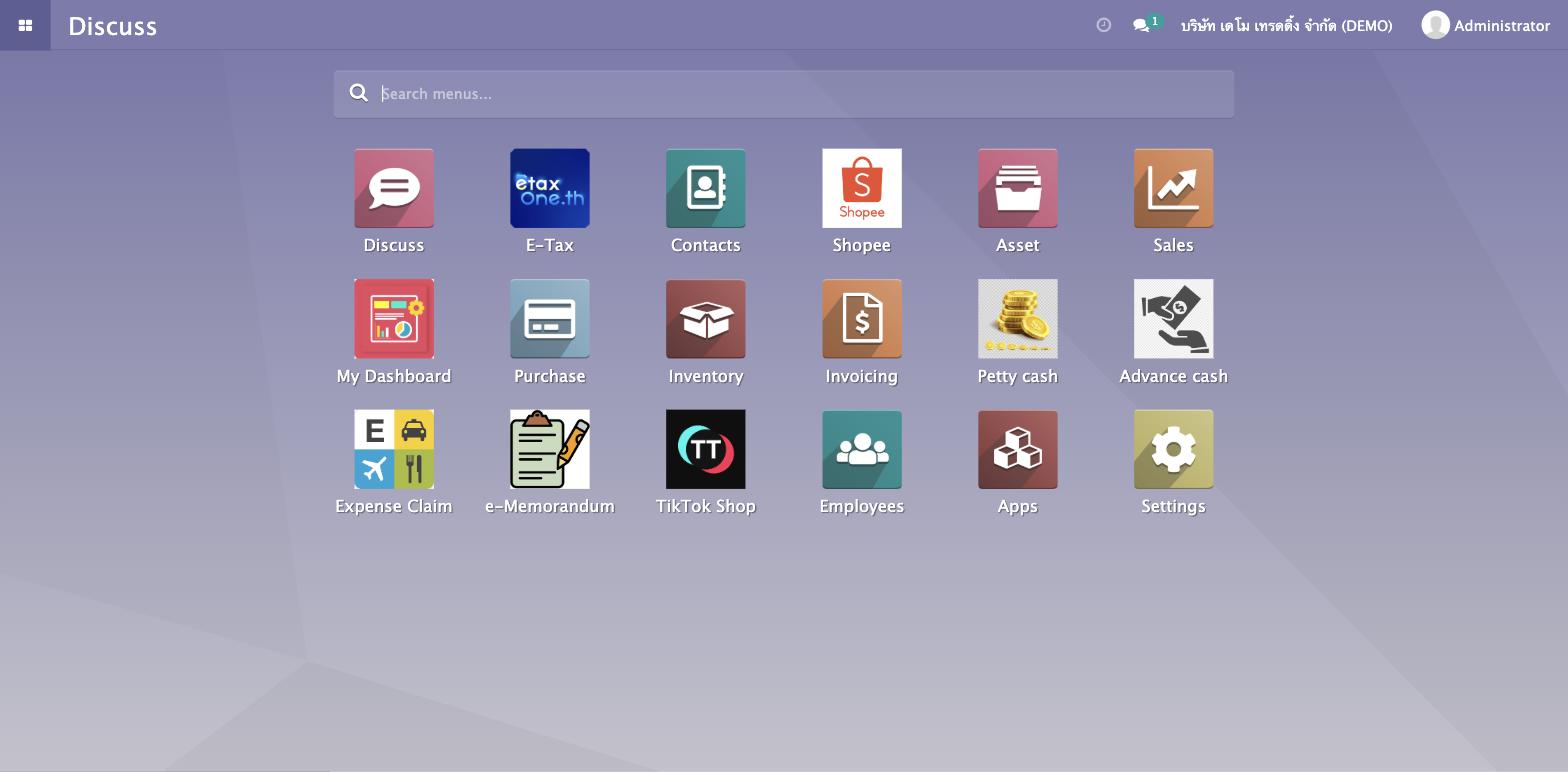 Odoo: E-Tax, Shopee, TikTok Shop in one system